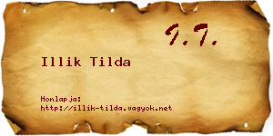 Illik Tilda névjegykártya